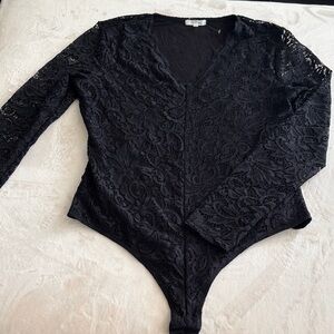 Maurices Black Lace Shapewear Bodysuit
